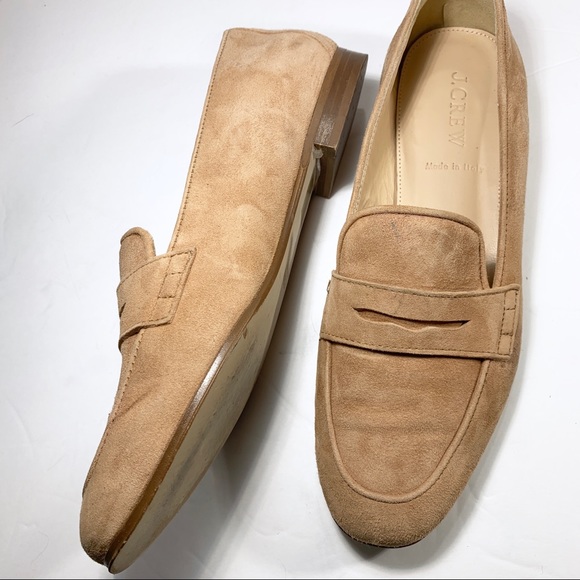 J.Crew Suede Penny Loafer Slip On 6 Tan Beigh Nude - Picture 6 of 8